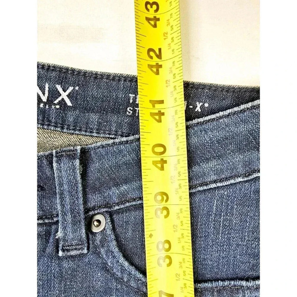 Spanx Size 24X33 Women's The Slim-X Straight Blue Denim Red Rivet Logo Jeans - Picture 12 of 13
